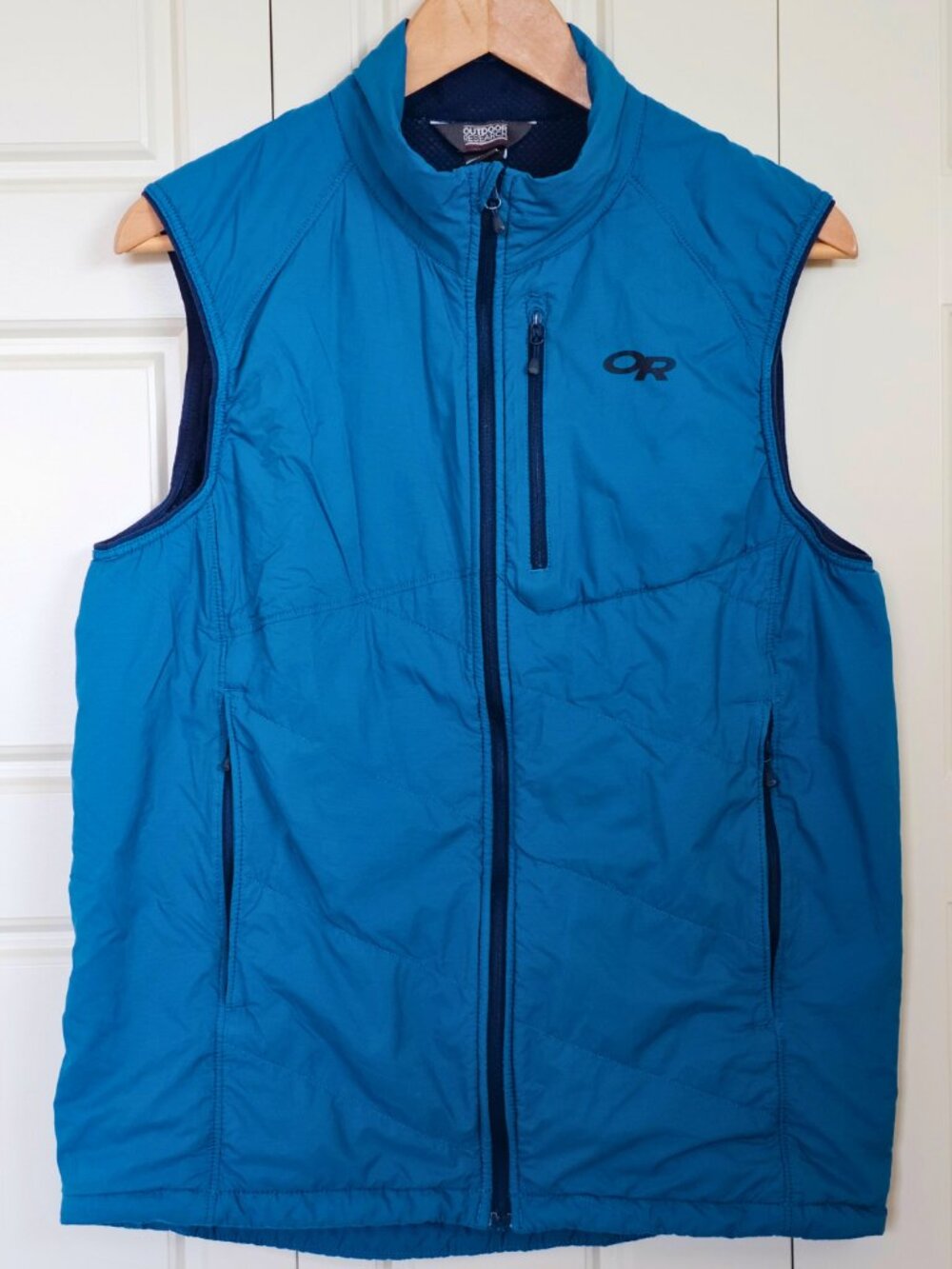 Outdoor Research Refuge Air Vest Mens M Blue VerticalX Insulated Hiking